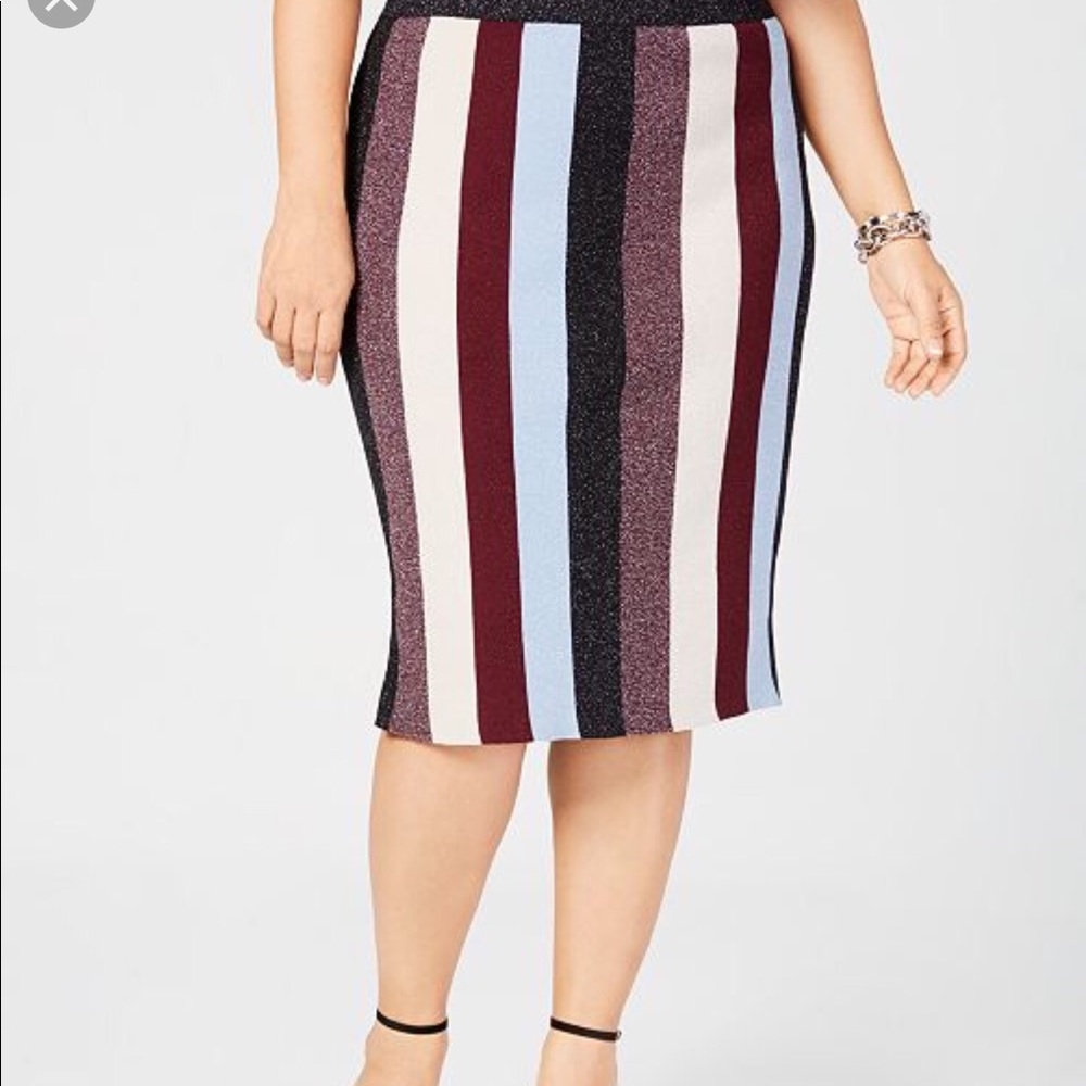 INC Stripes Metallic Skirt Set - Picture 4 of 5